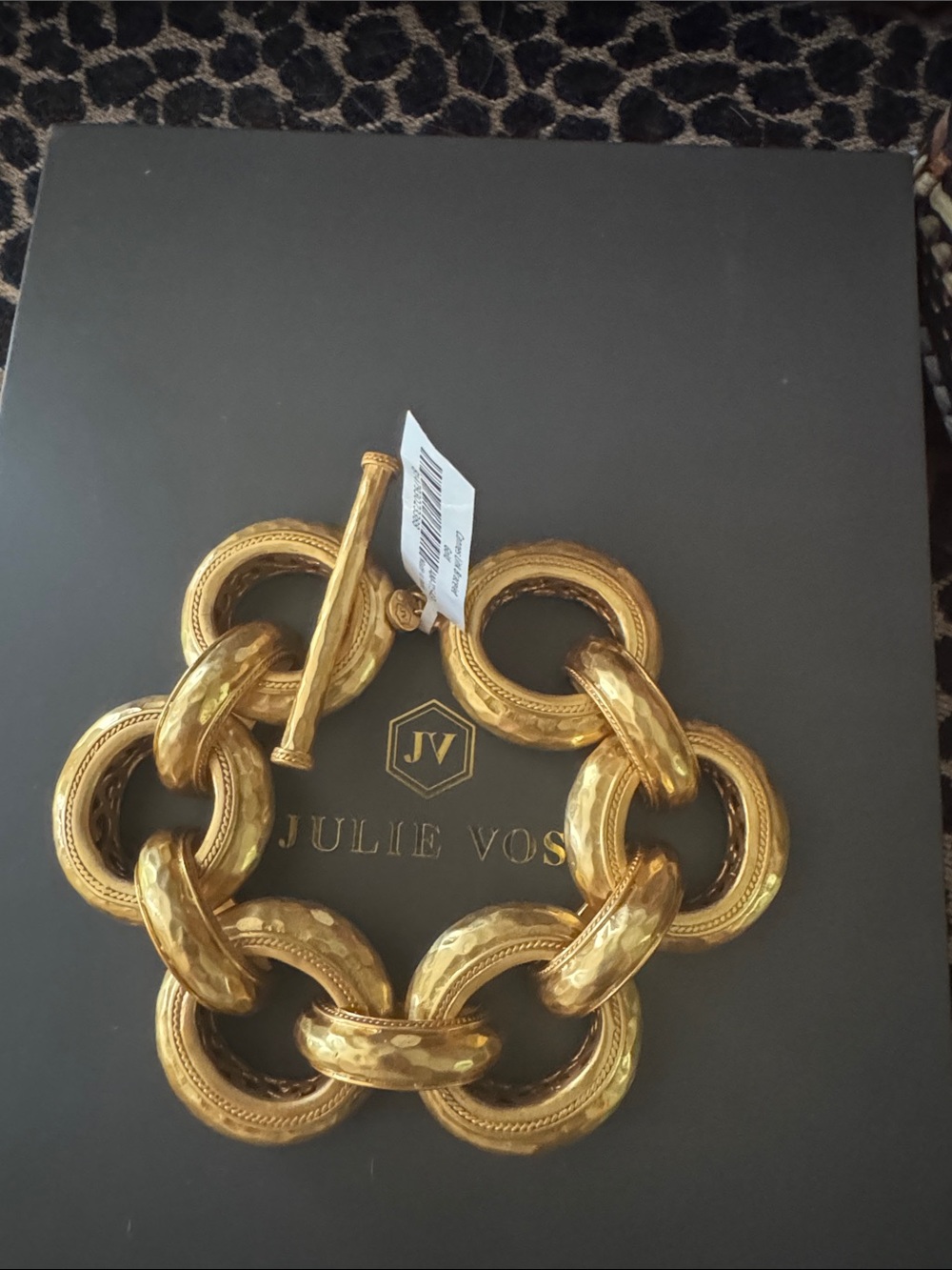 Julie Vos Gold Chunky Round Link Bracelet